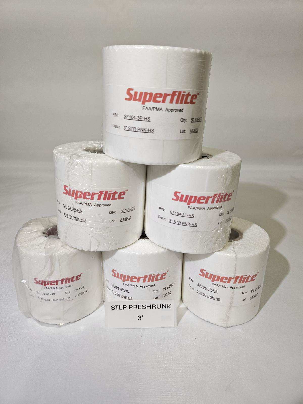 STLP-HS 3" Preshrunk Pinked Edge Light Weight Tape